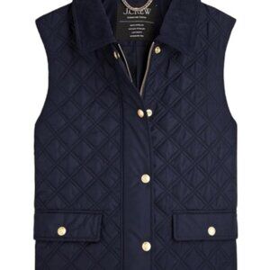 J. Crew Women's Dark NAVY Quilted Vest